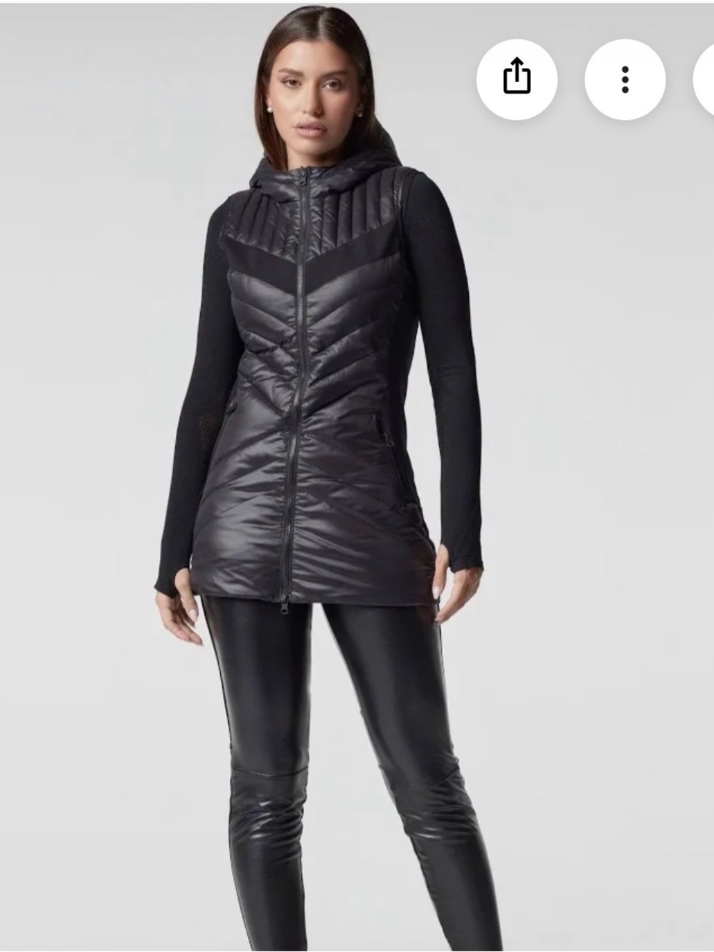 Blanc Noir Elongated Puffer Vest